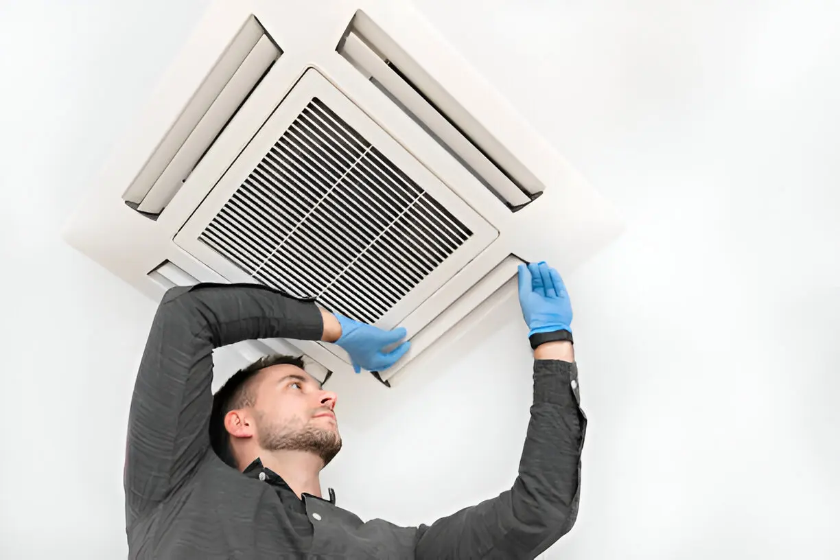 Home 9 Air conditioning contractor Los Angeles providing duct cleaning service for central system